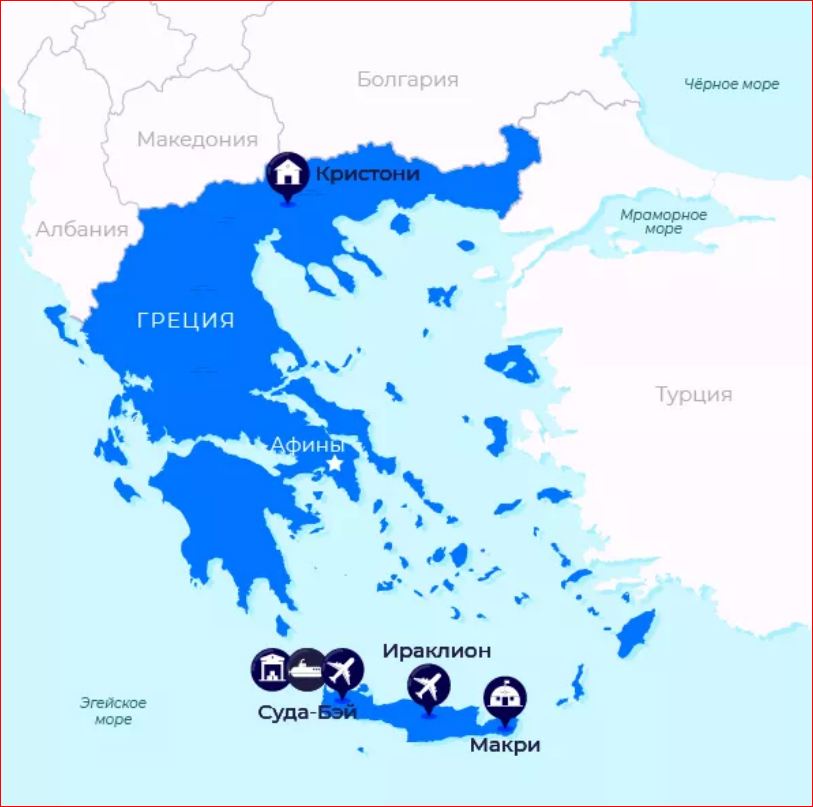 Греция карта военных баз НАТО