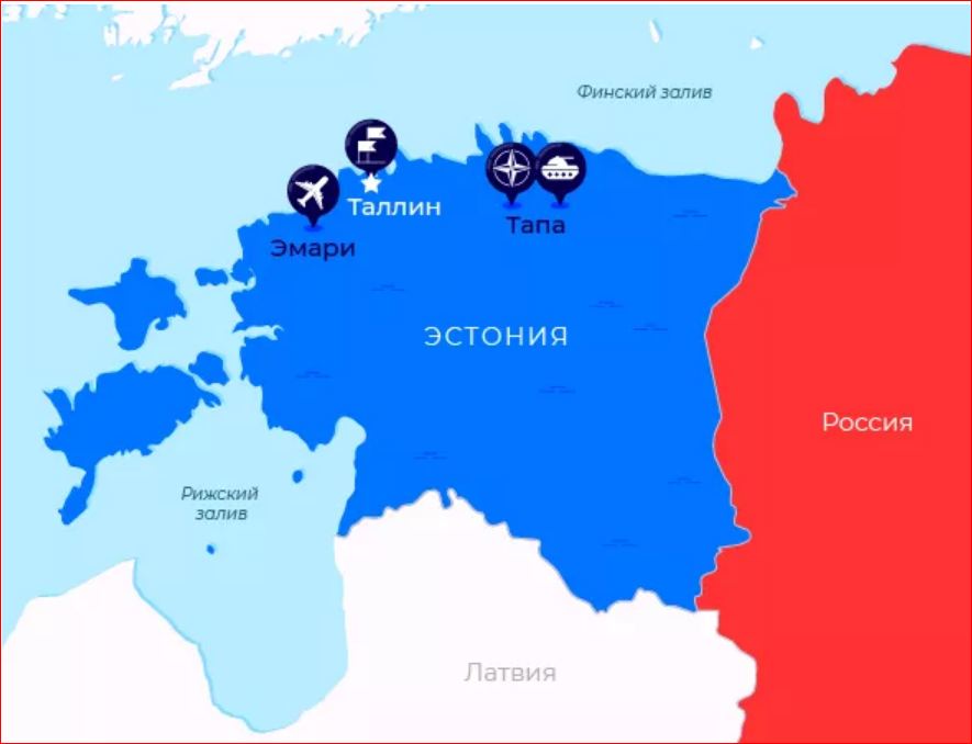карта баз НАТО в Эстонии